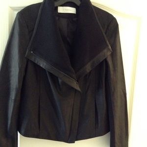 TAHARI - Black Leather Jacket